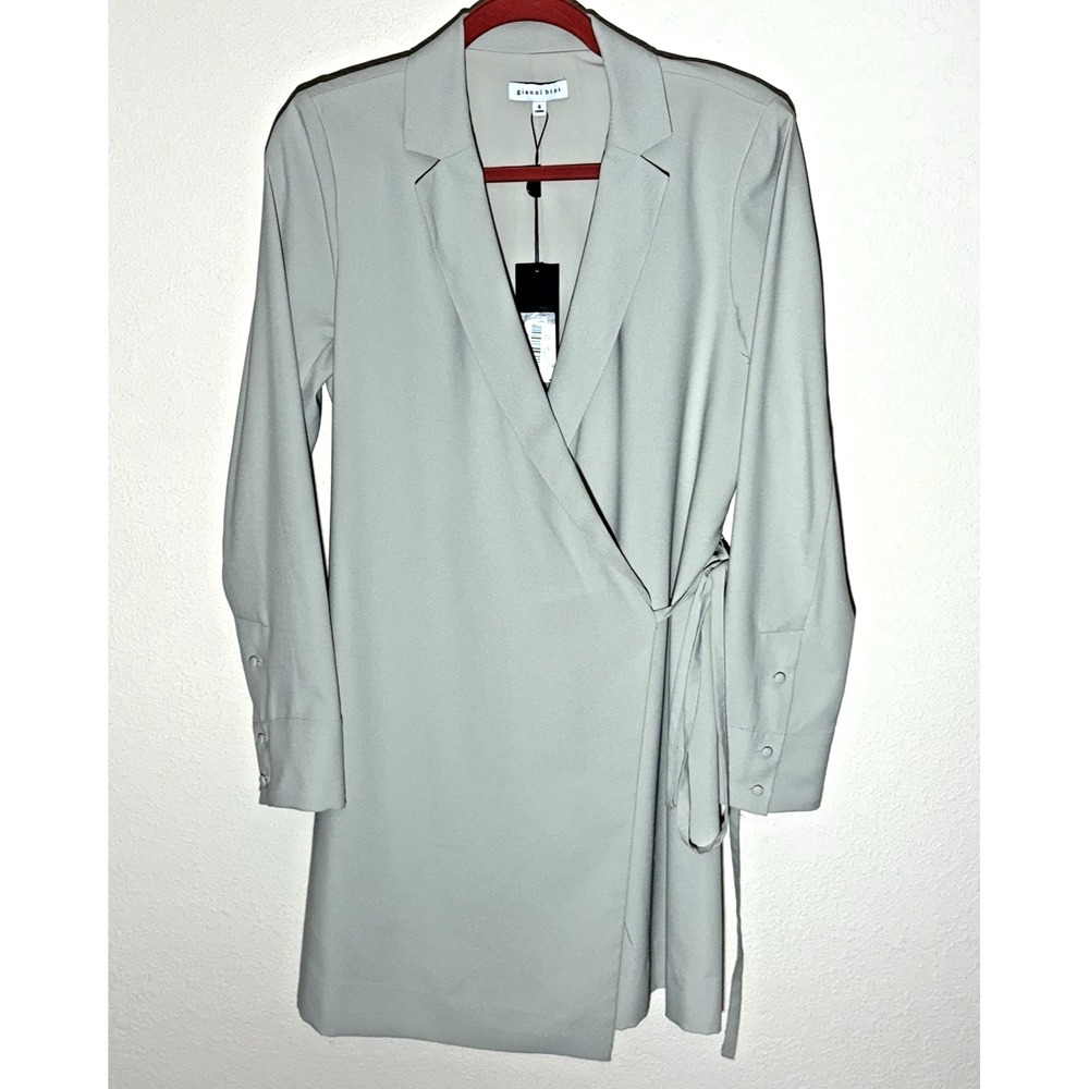 Gianni Bini NWT Blazer Wrap Dress Size 6 Tan Tie Waist Career